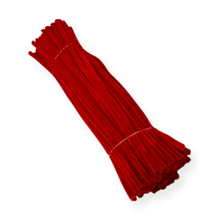 Bright Red Pipe Pipe Cleaners – 12 Inch | Pack of 100