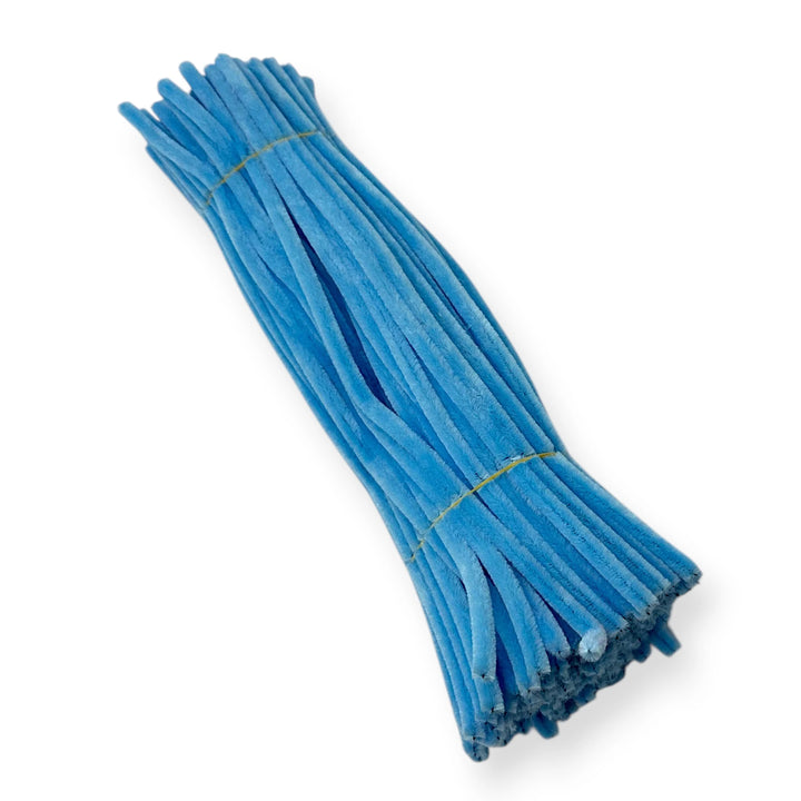 Deep Sky Blue Pipe Cleaners – 12 Inch | Pack of 100