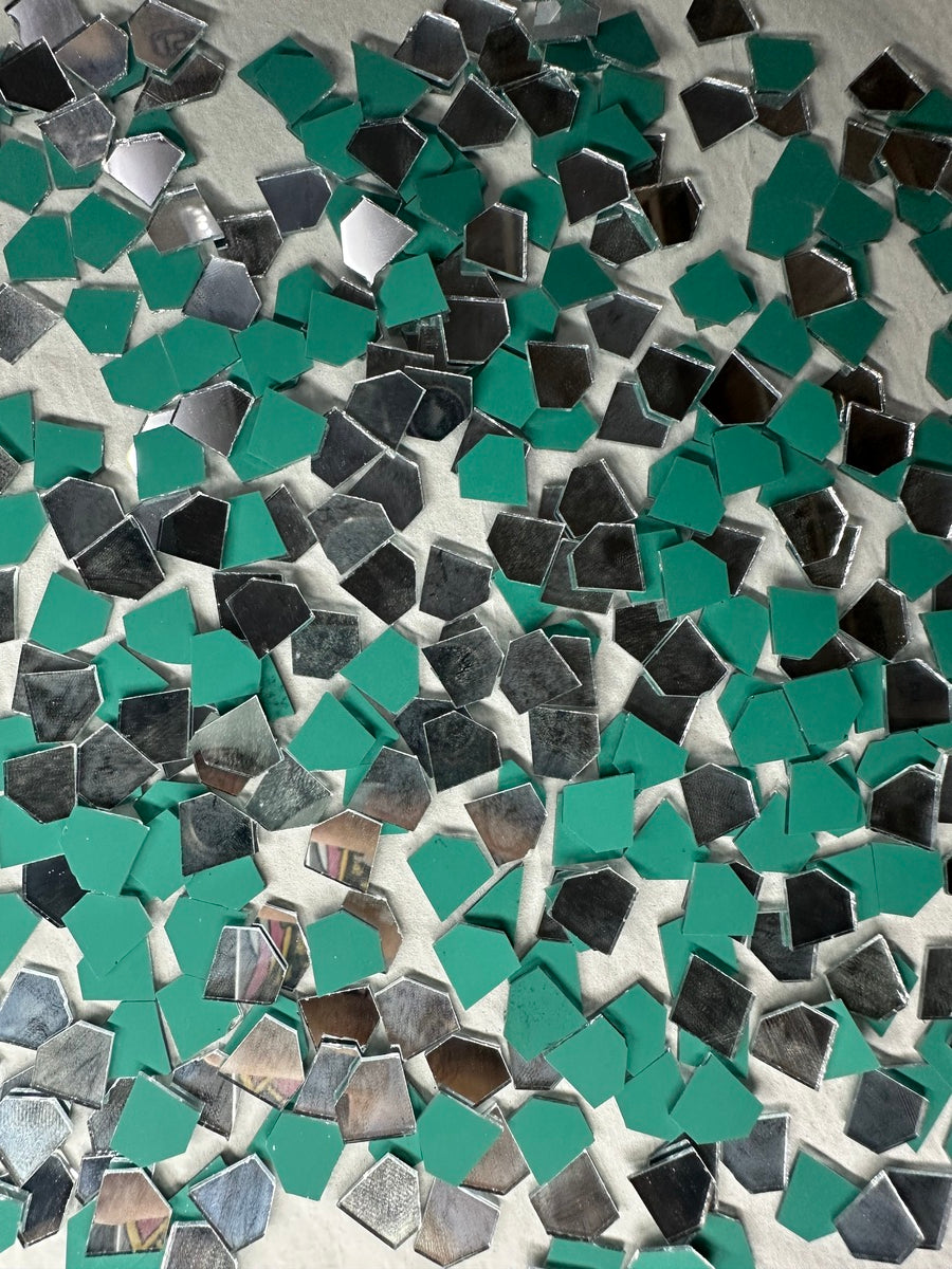 Silver Diamond Shape  Mirror