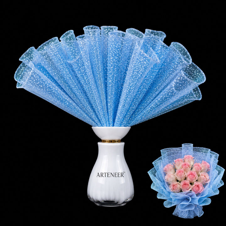 Flower Bouquet Wrapping Net - Glitter Mesh Roll