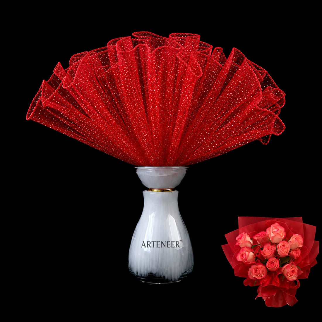 Flower Bouquet Wrapping Net - Glitter Mesh Roll