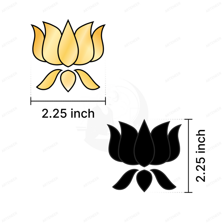 Golden lotus shape mirror