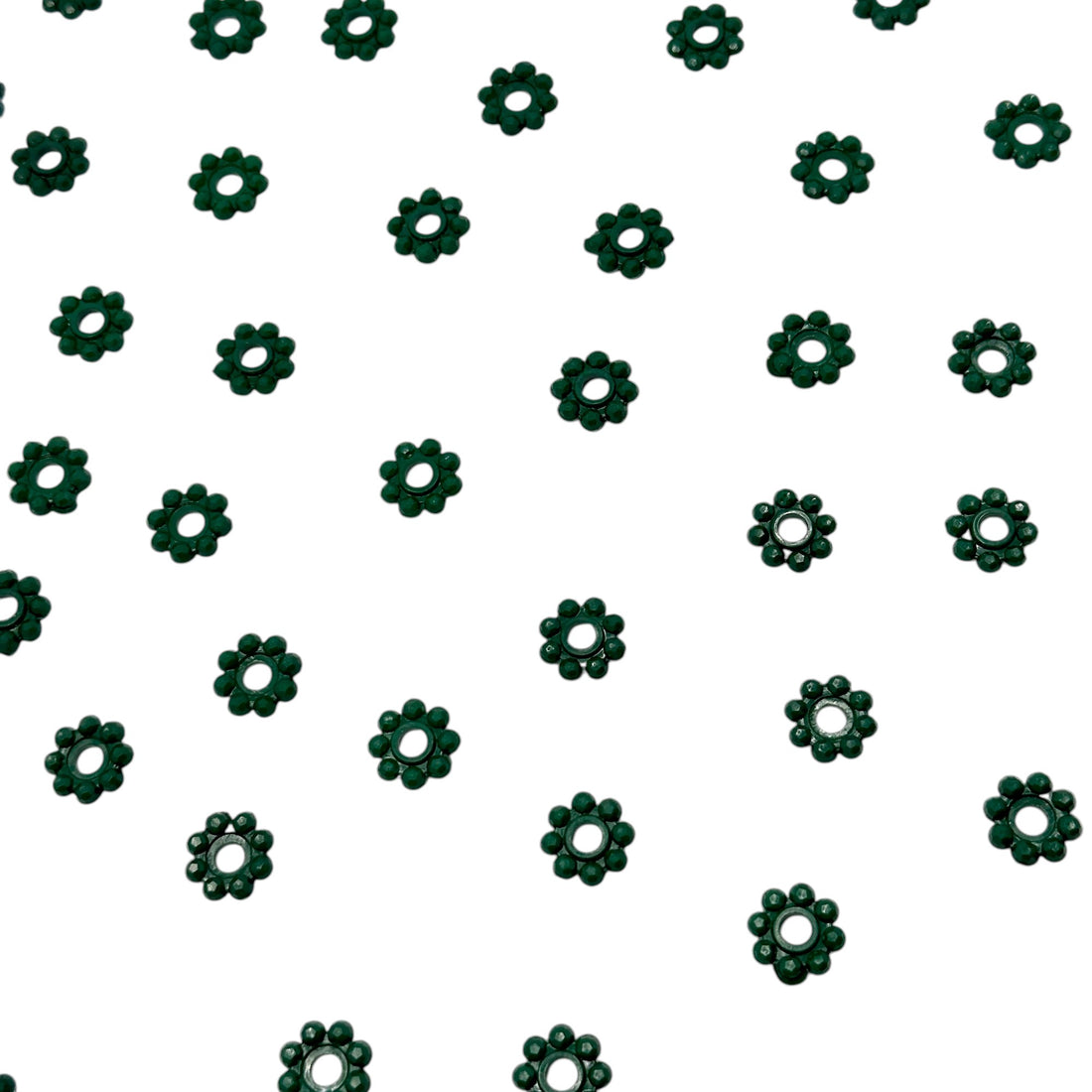 Emerald green 3D carved acrylic beads for festive home decor