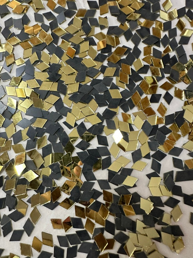 Golden Kaju Katri Shape Mirror