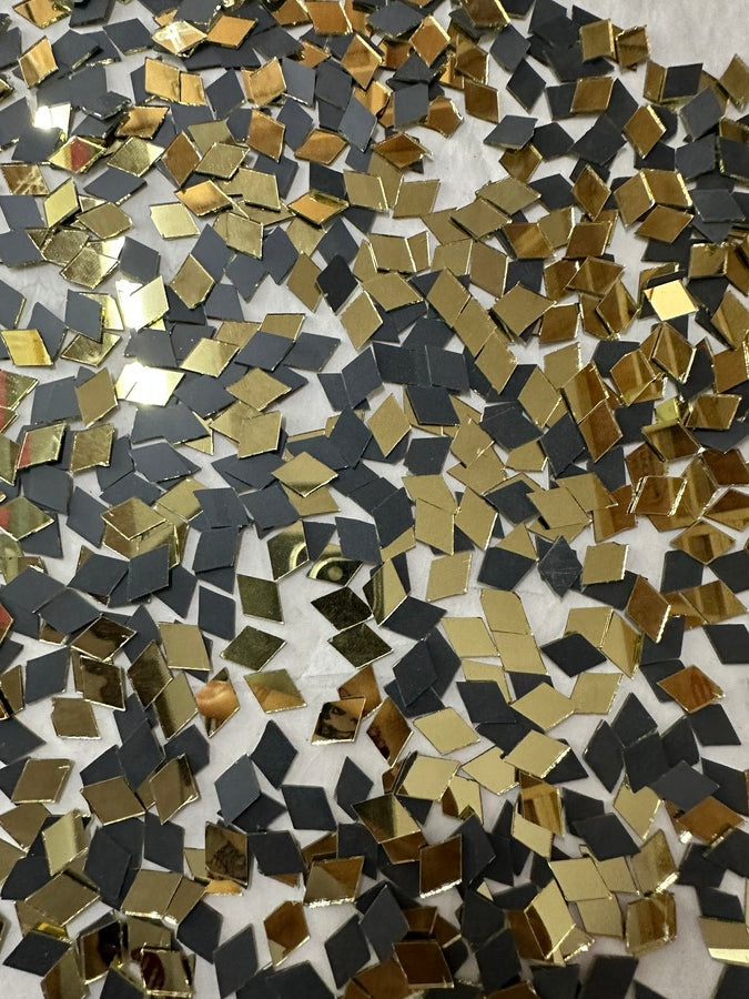 Golden Kaju Katri Shape Mirror