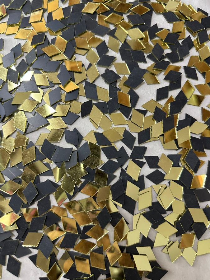 Golden Kaju Katri Shape Mirror