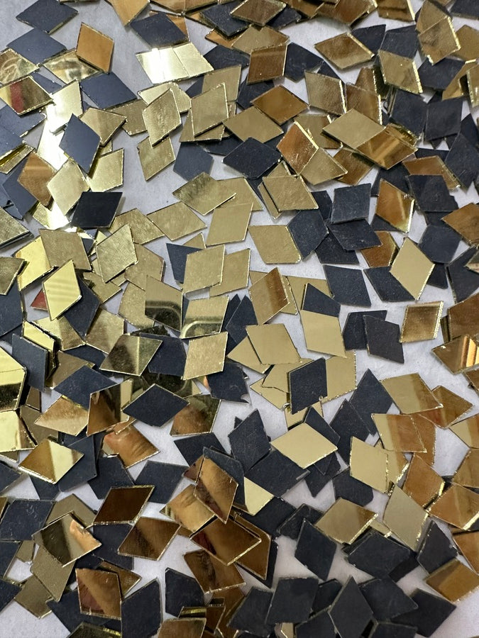 Golden Kaju Katri Shape Mirror