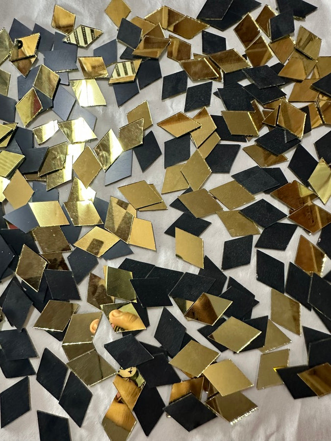 Golden Kaju Katri Shape Mirror