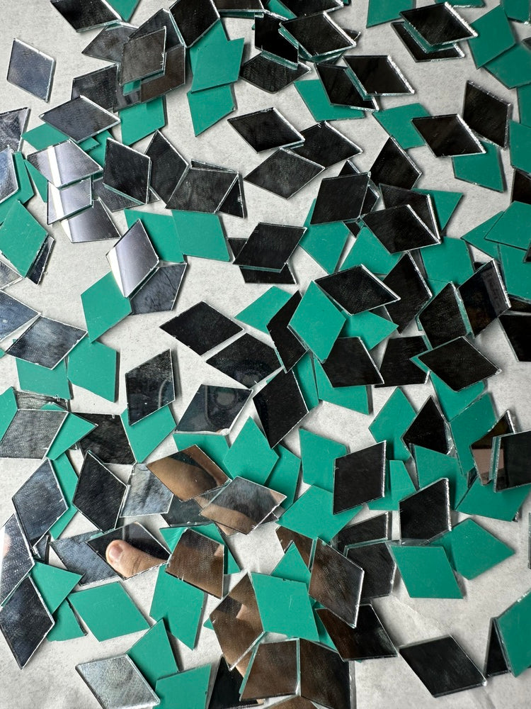 Silver Kaju Katri Shape Mirror