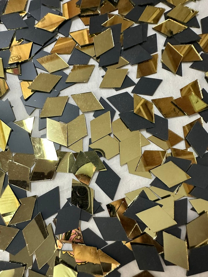 Golden Kaju Katri Shape Mirror