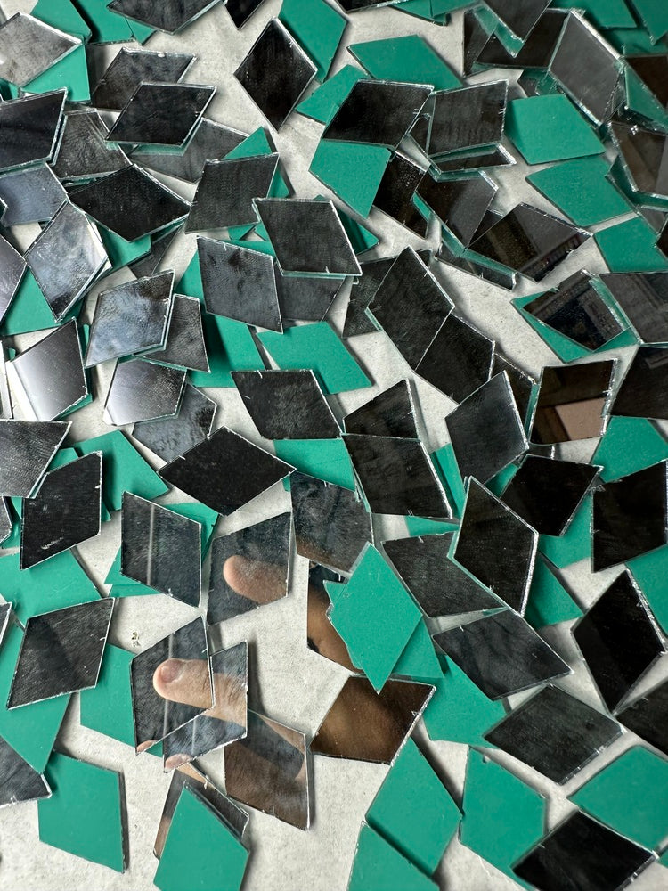 Silver Kaju Katri Shape Mirror