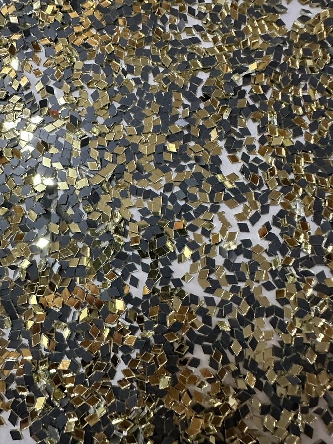 Golden Kaju Katri Shape Mirror