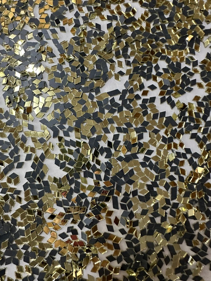 Golden Kaju Katri Shape Mirror