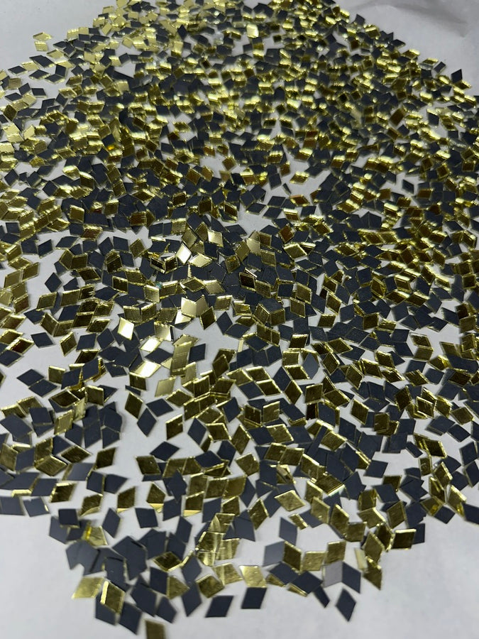 Golden Kaju Katri Shape Mirror