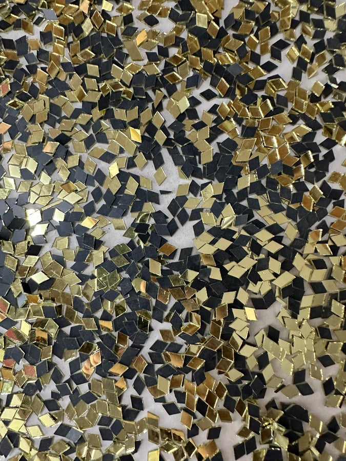 Golden Kaju Katri Shape Mirror