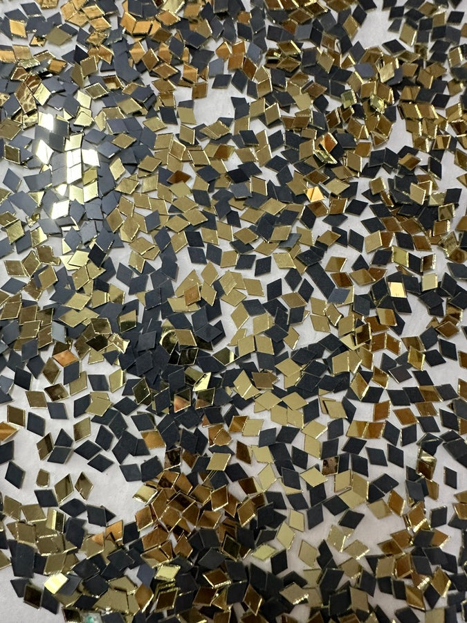 Golden Kaju Katri Shape Mirror