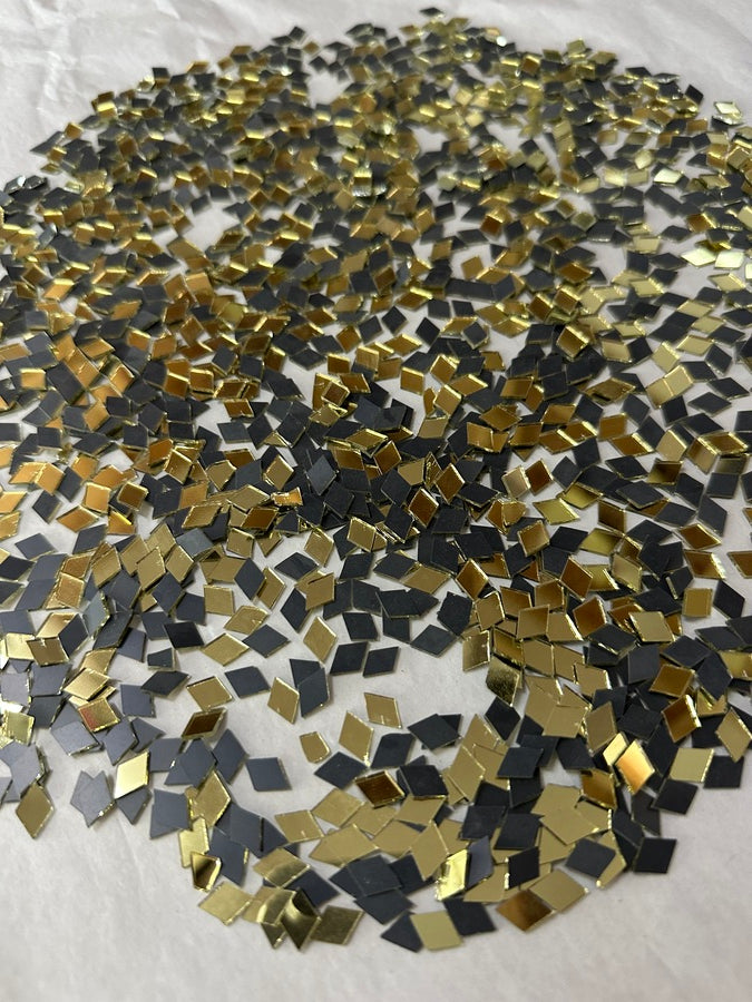 Golden Kaju Katri Shape Mirror