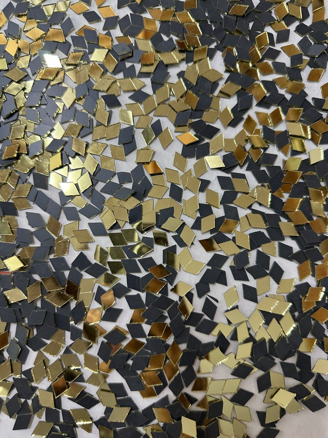 Golden Kaju Katri Shape Mirror