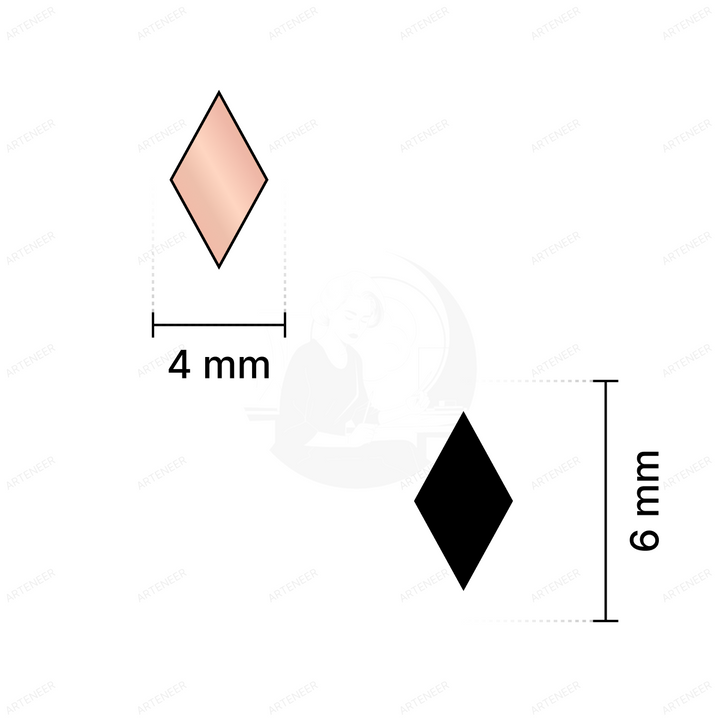 Pink Kaju Katri Shape Mirror