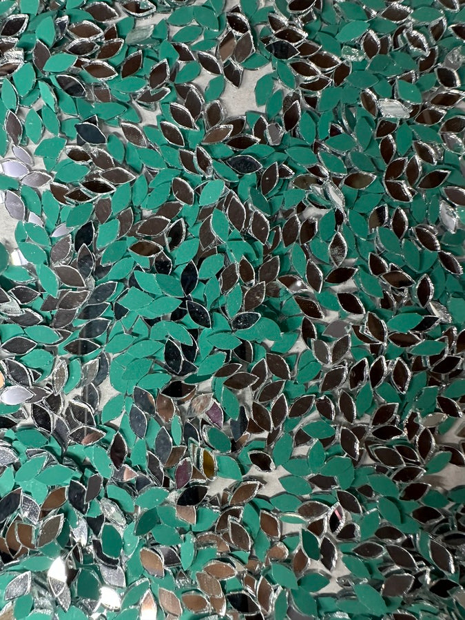 Silver Kashti Pan Shape Mirror