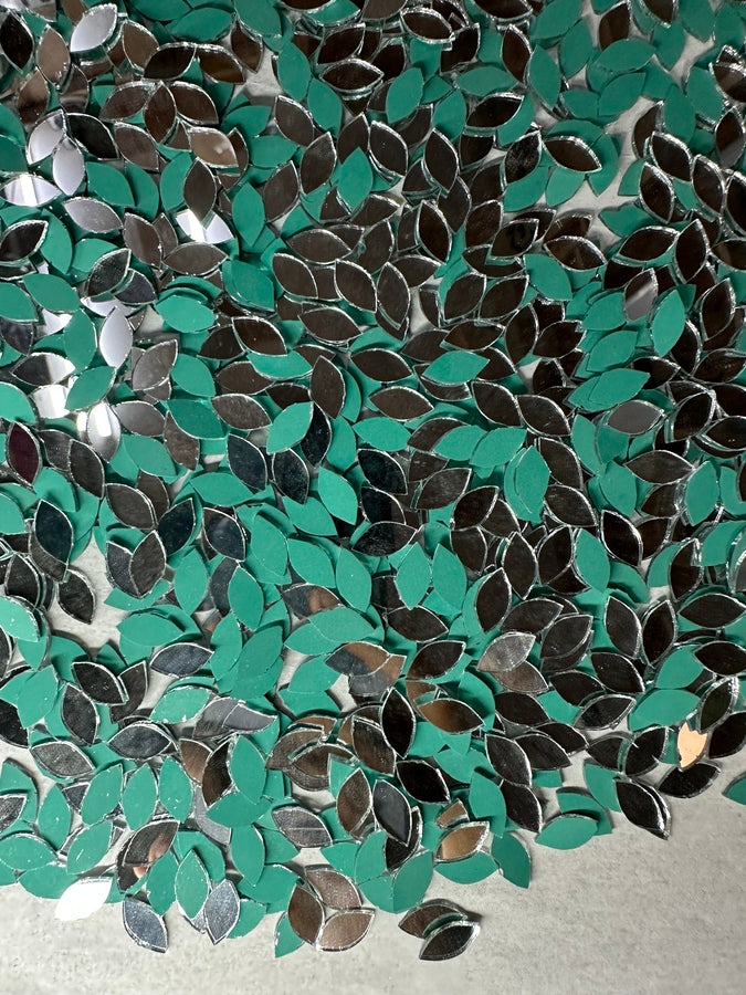 Silver Kashti Pan Shape Mirror