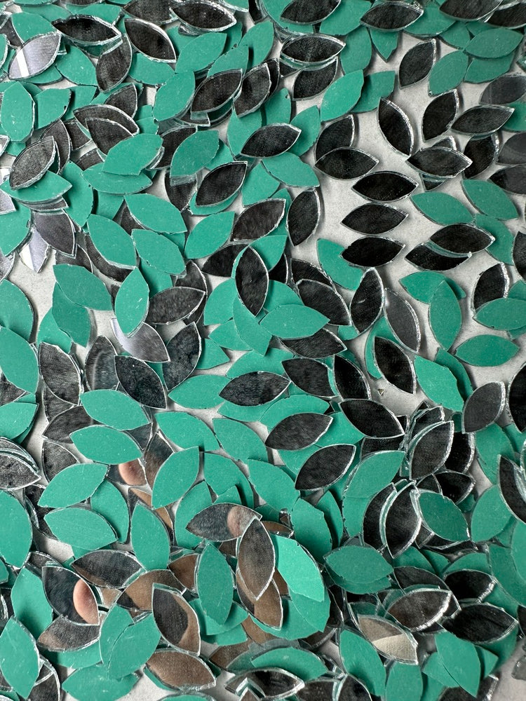 Silver Kashti Pan Shape Mirror