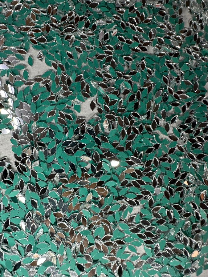 Silver Kashti Pan Shape Mirror