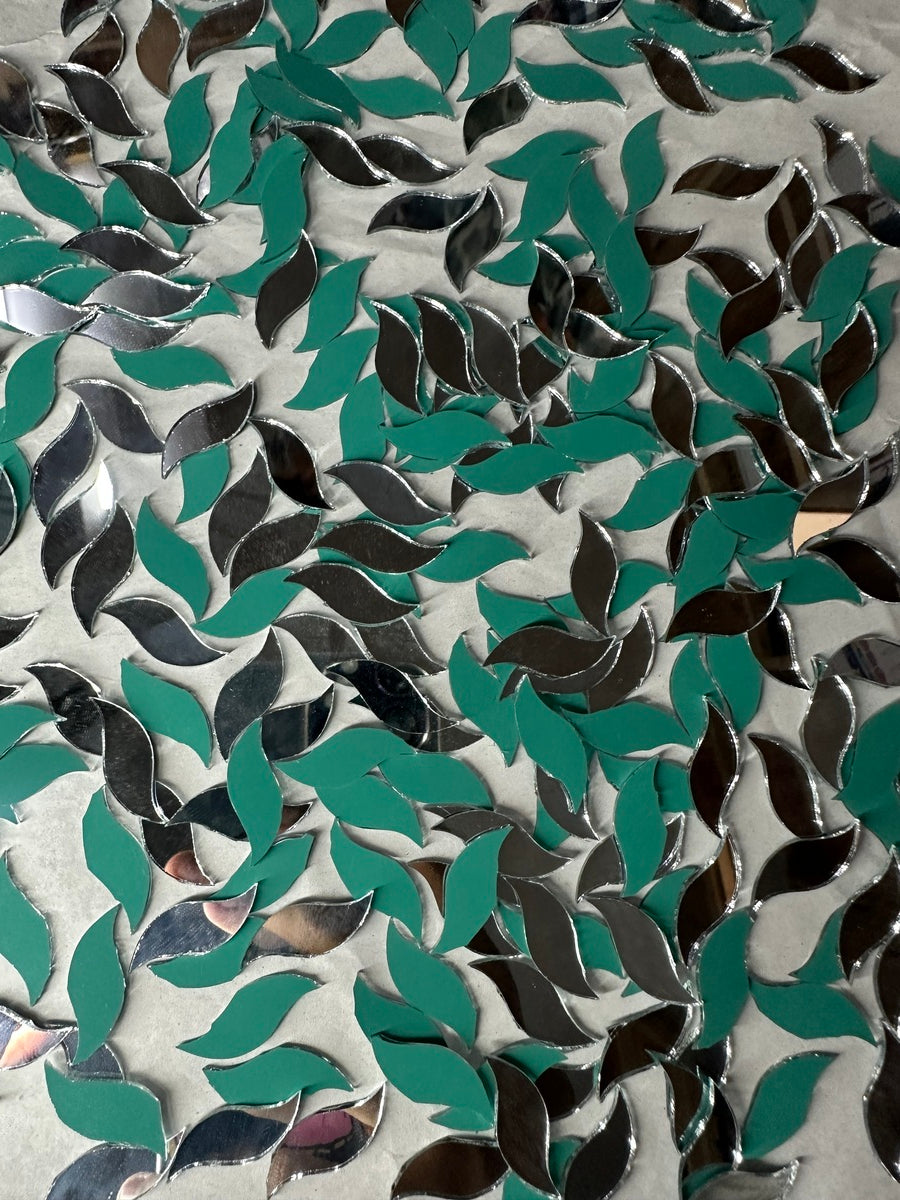 Silver S-Leaf Shape Mirror