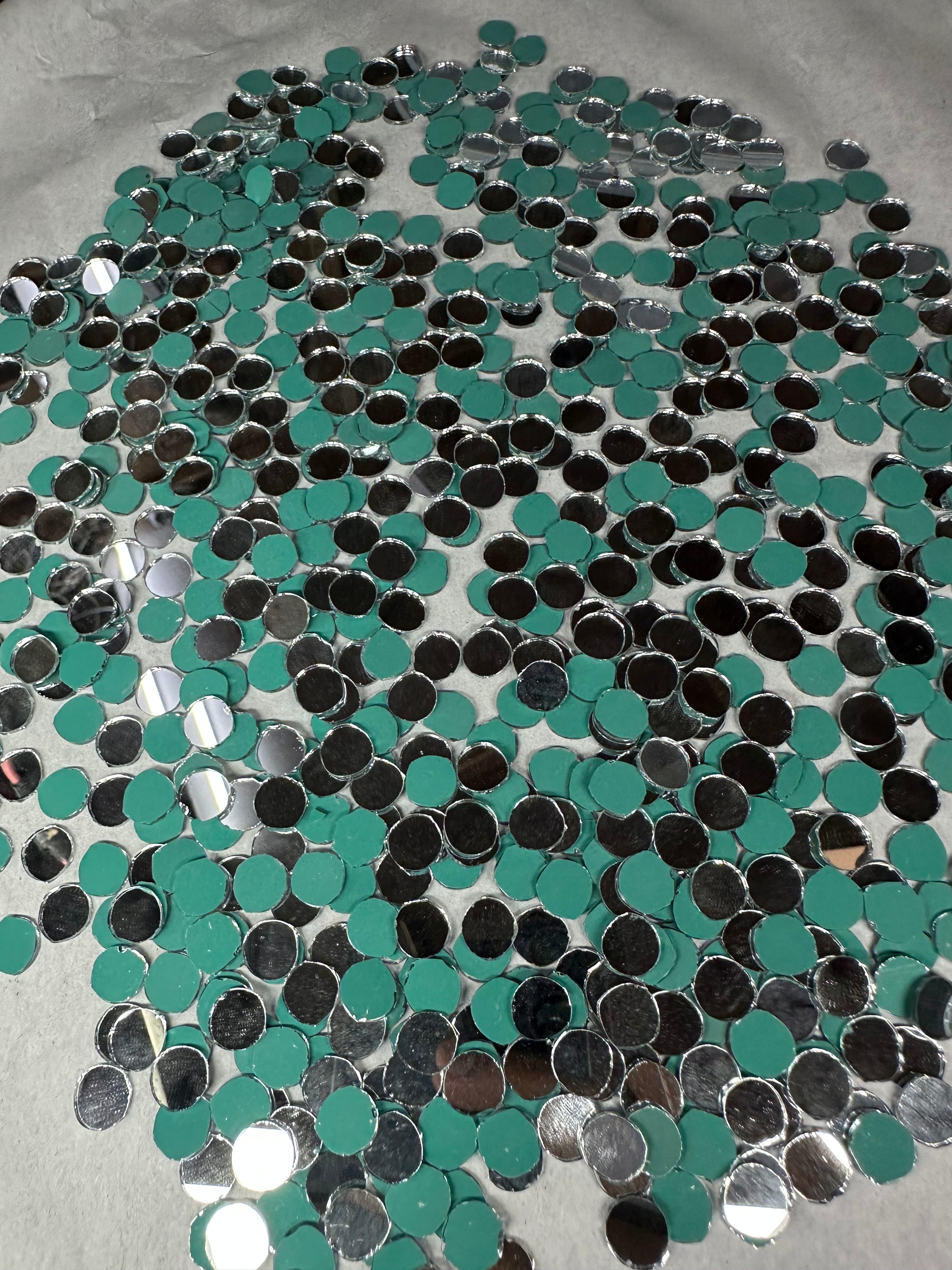 Silver Round Shape  Mirror