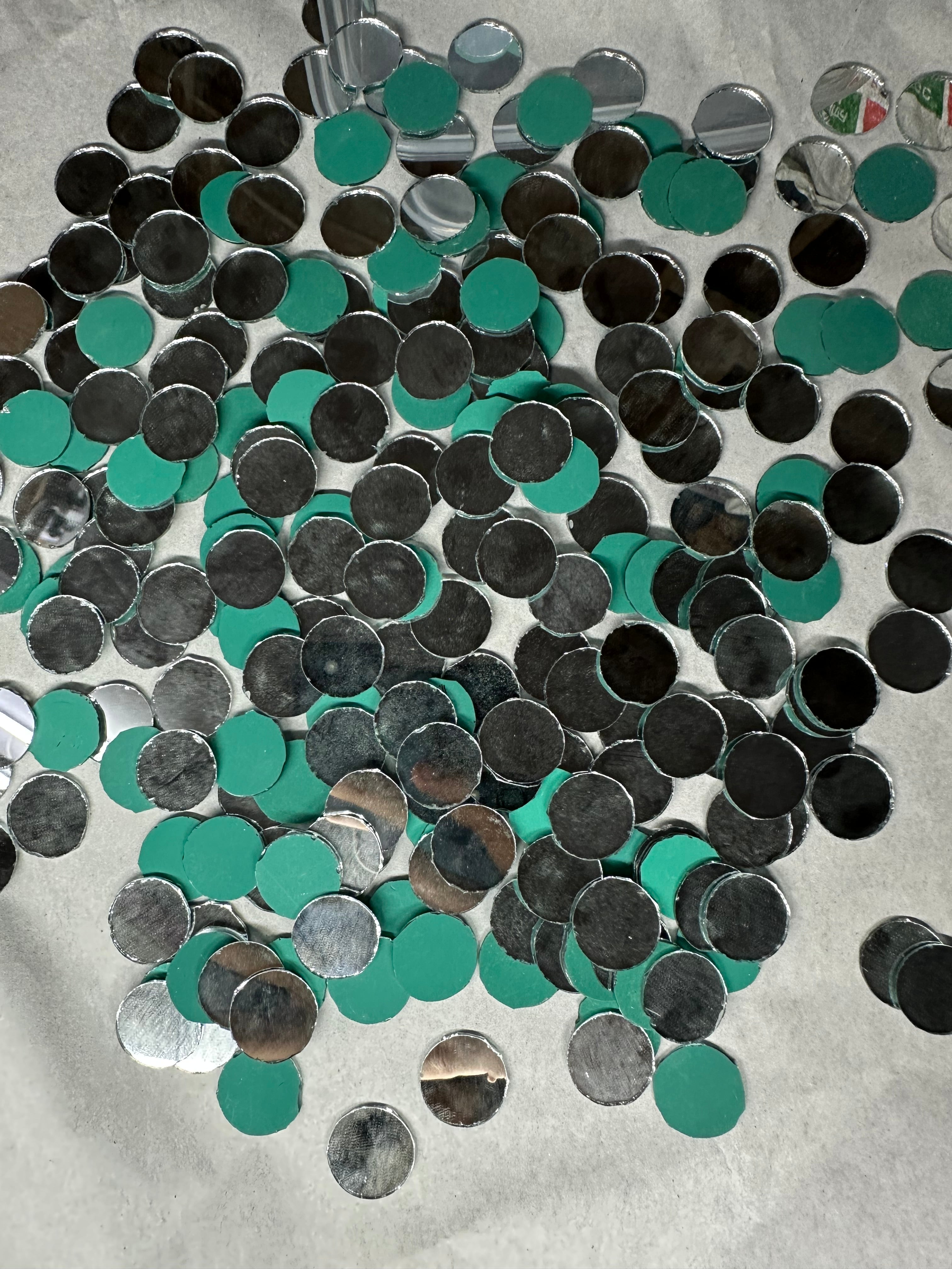 Silver Round Shape  Mirror