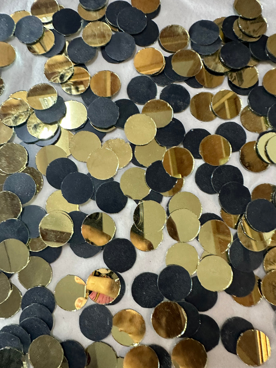 Golden Round Shape  Mirror