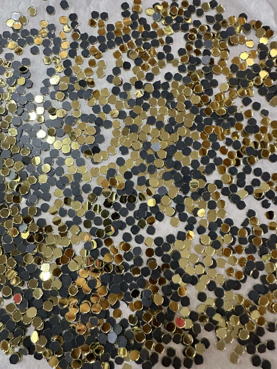 Golden Round Shape  Mirror