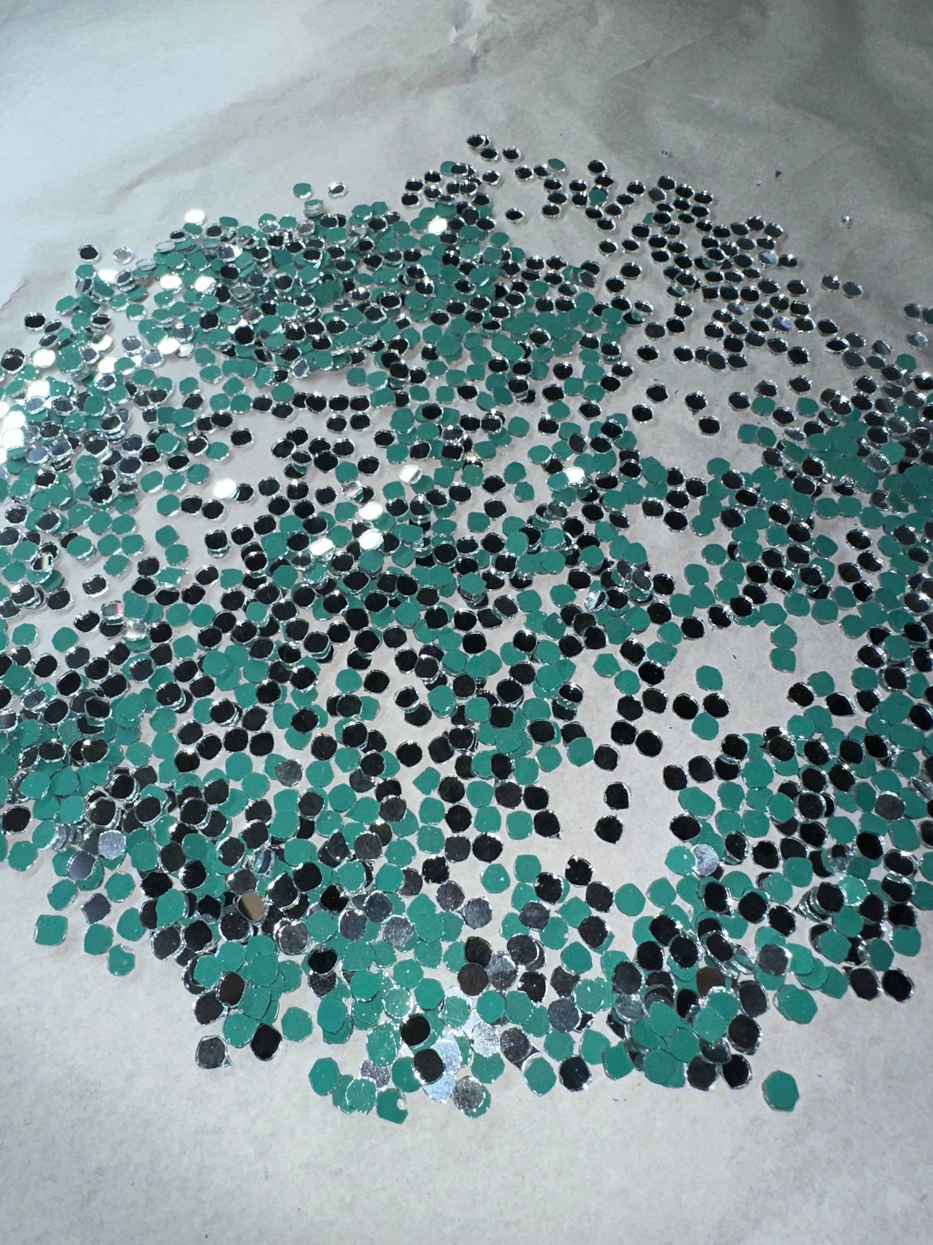 Silver Round Shape  Mirror