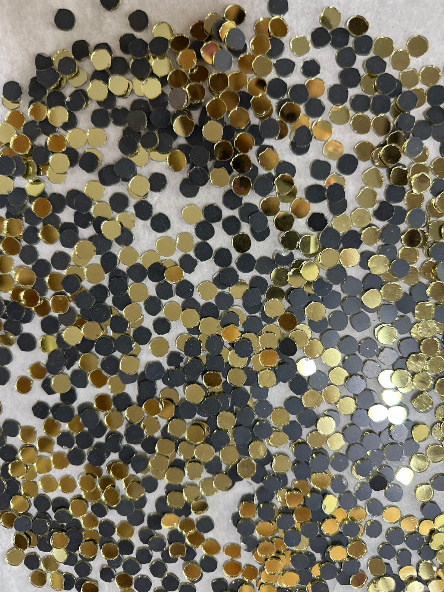 Golden Round Shape  Mirror