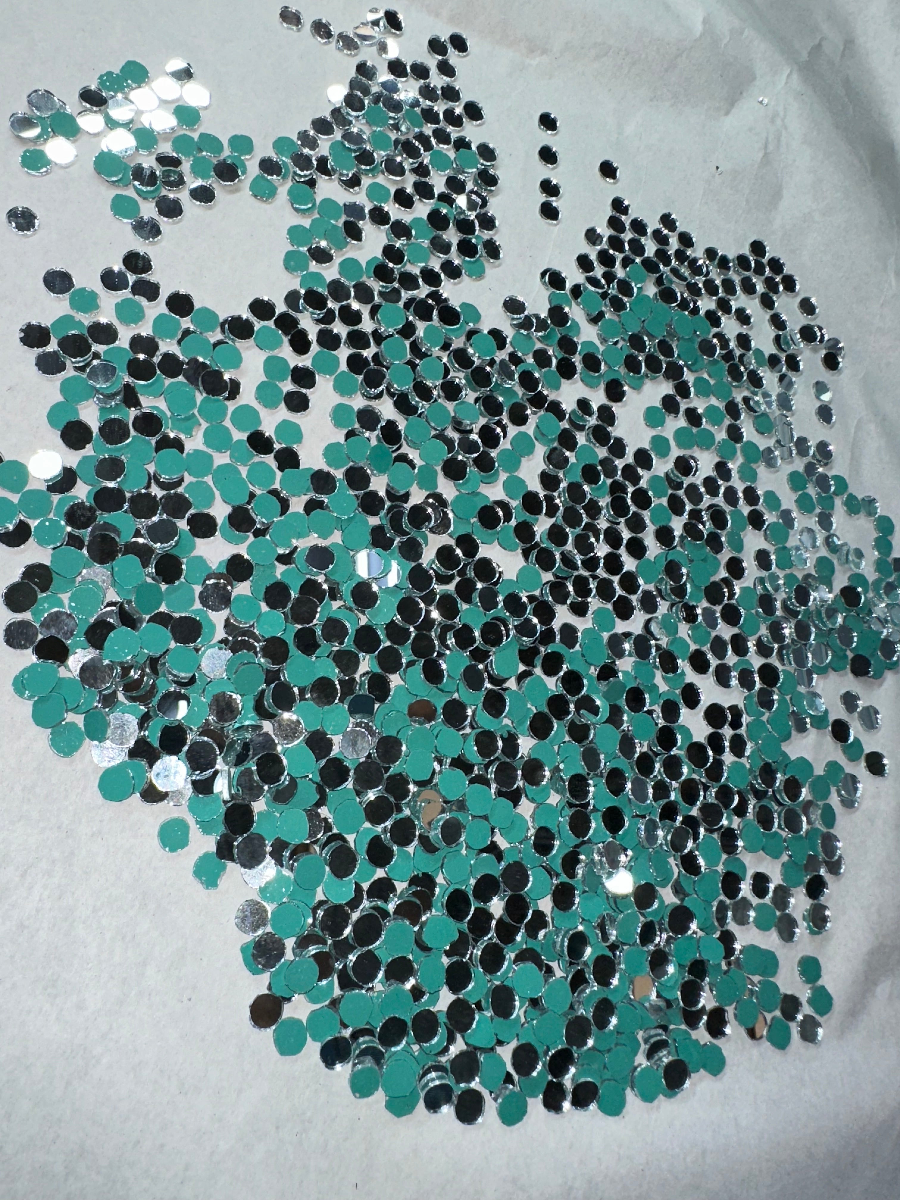 Silver Round Shape  Mirror