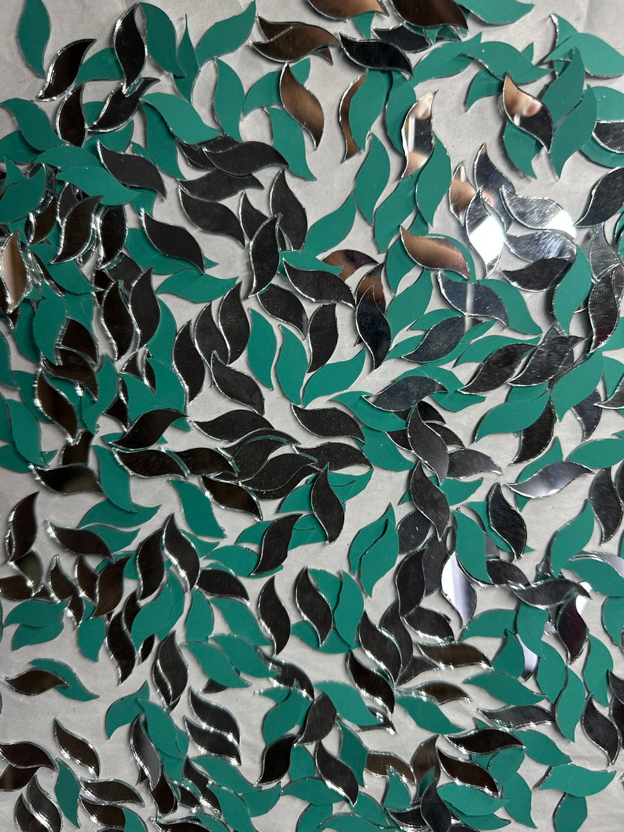 Silver S-Leaf Shape Mirror