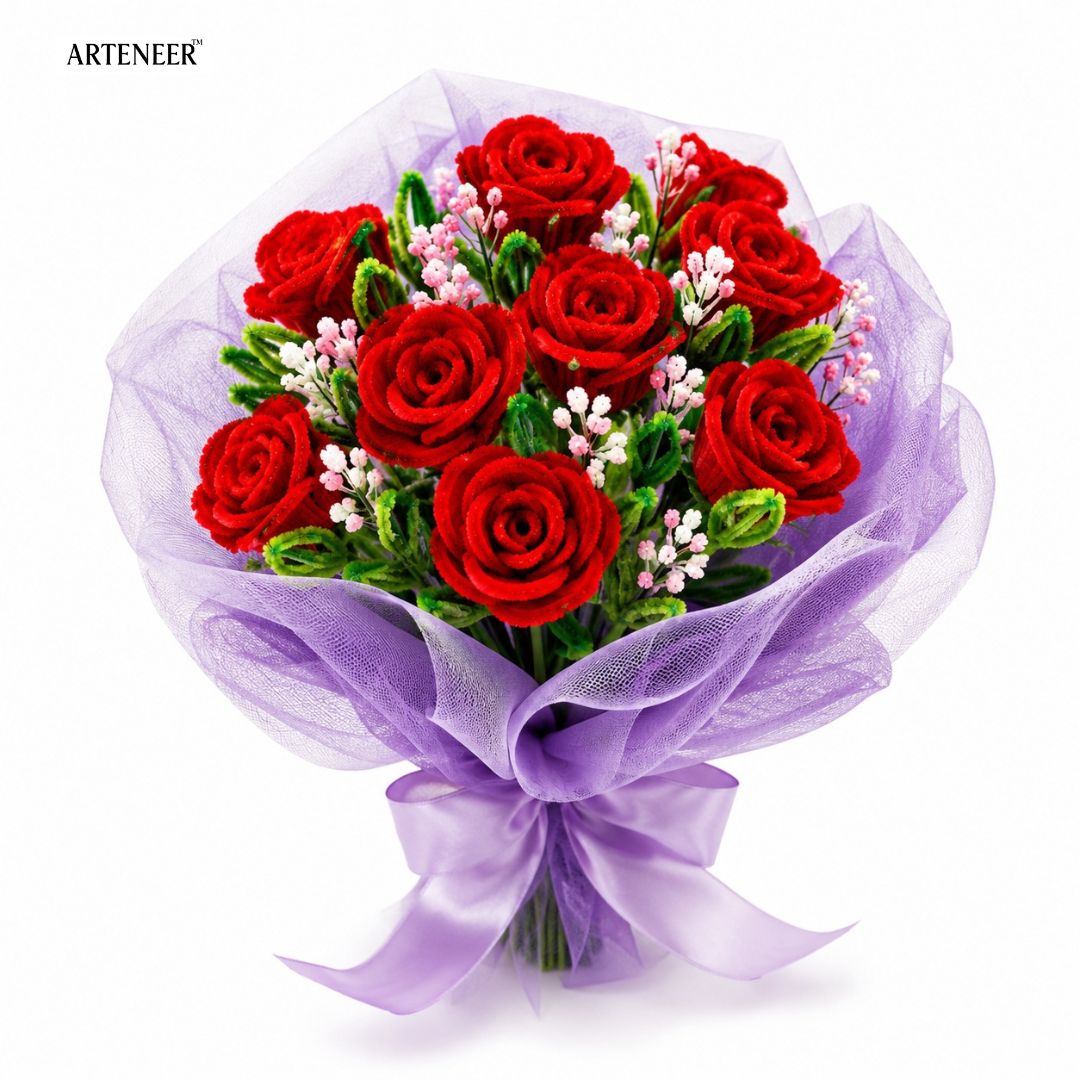 Arteneer Bouquet Maker Kit DIY Flower Bouquet Craft Kit (210+ Pieces)