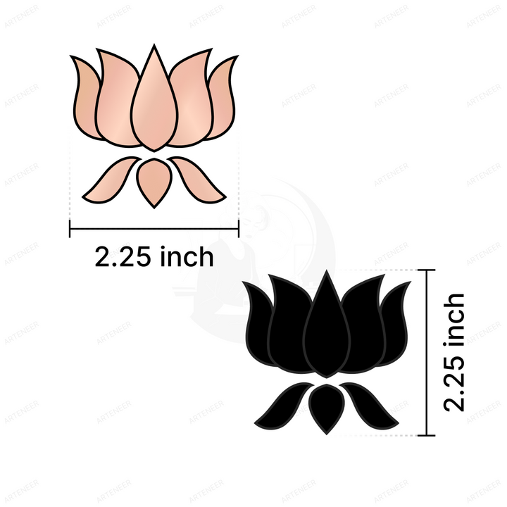 Pink lotus shape mirror