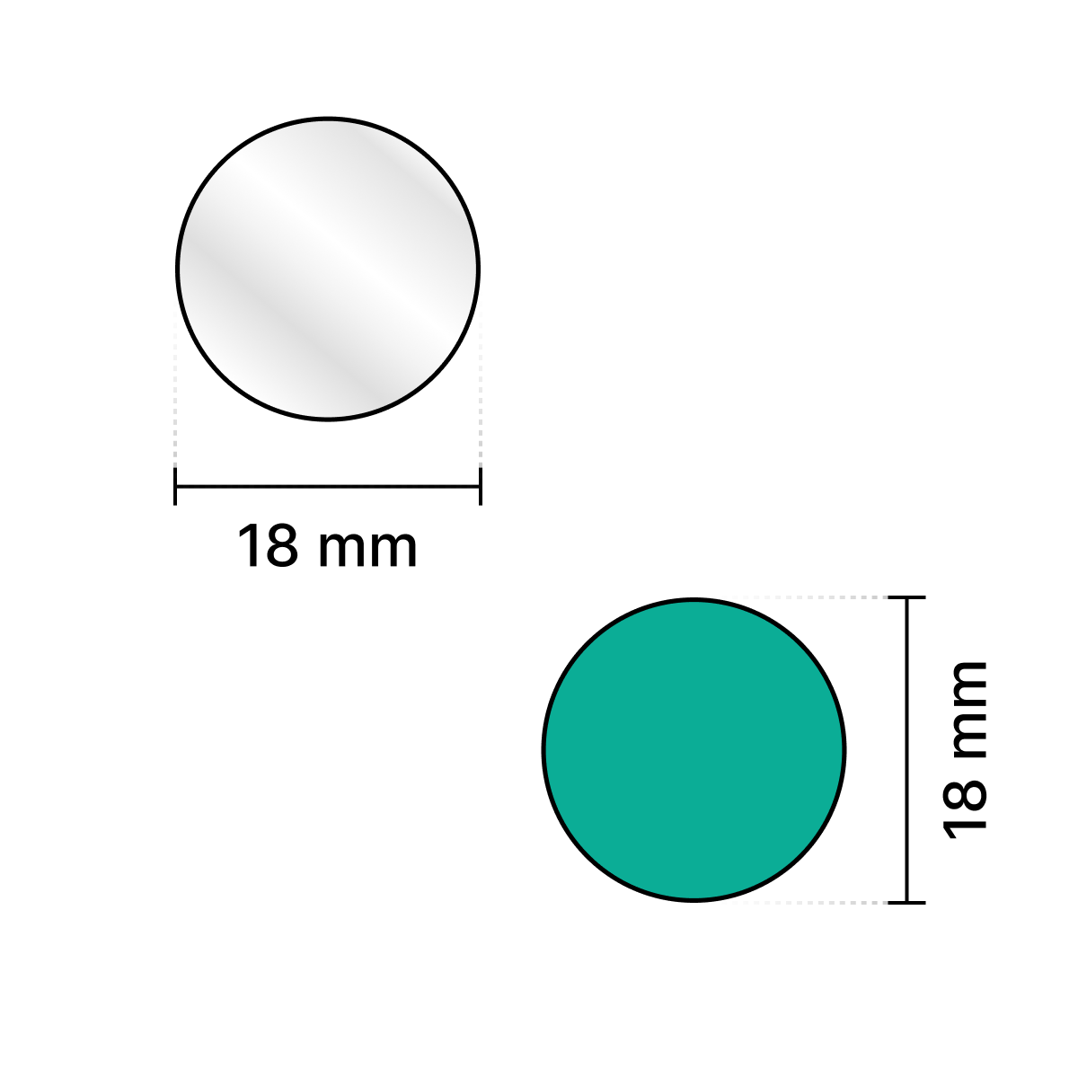 Silver Round Shape  Mirror