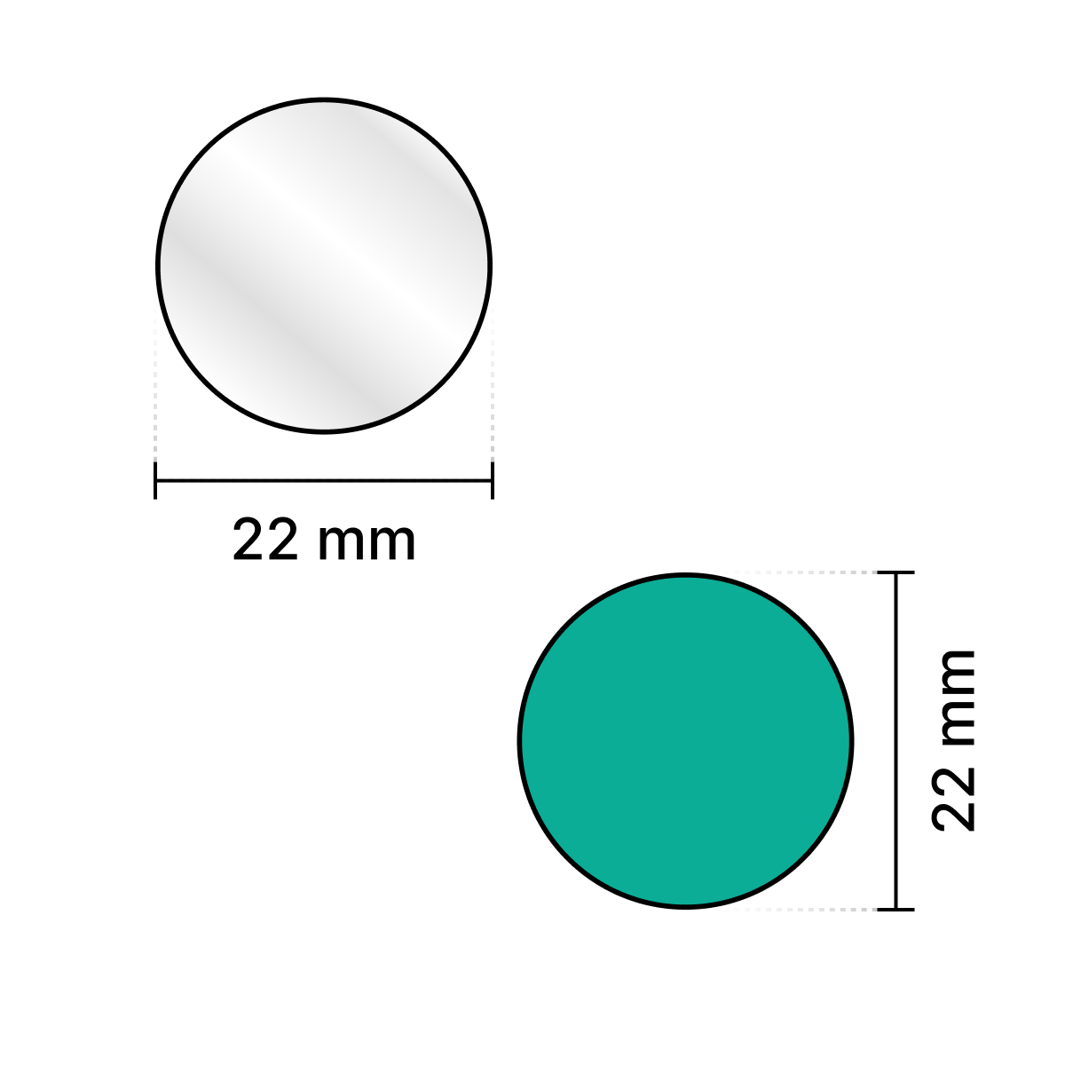 Silver Round Shape  Mirror