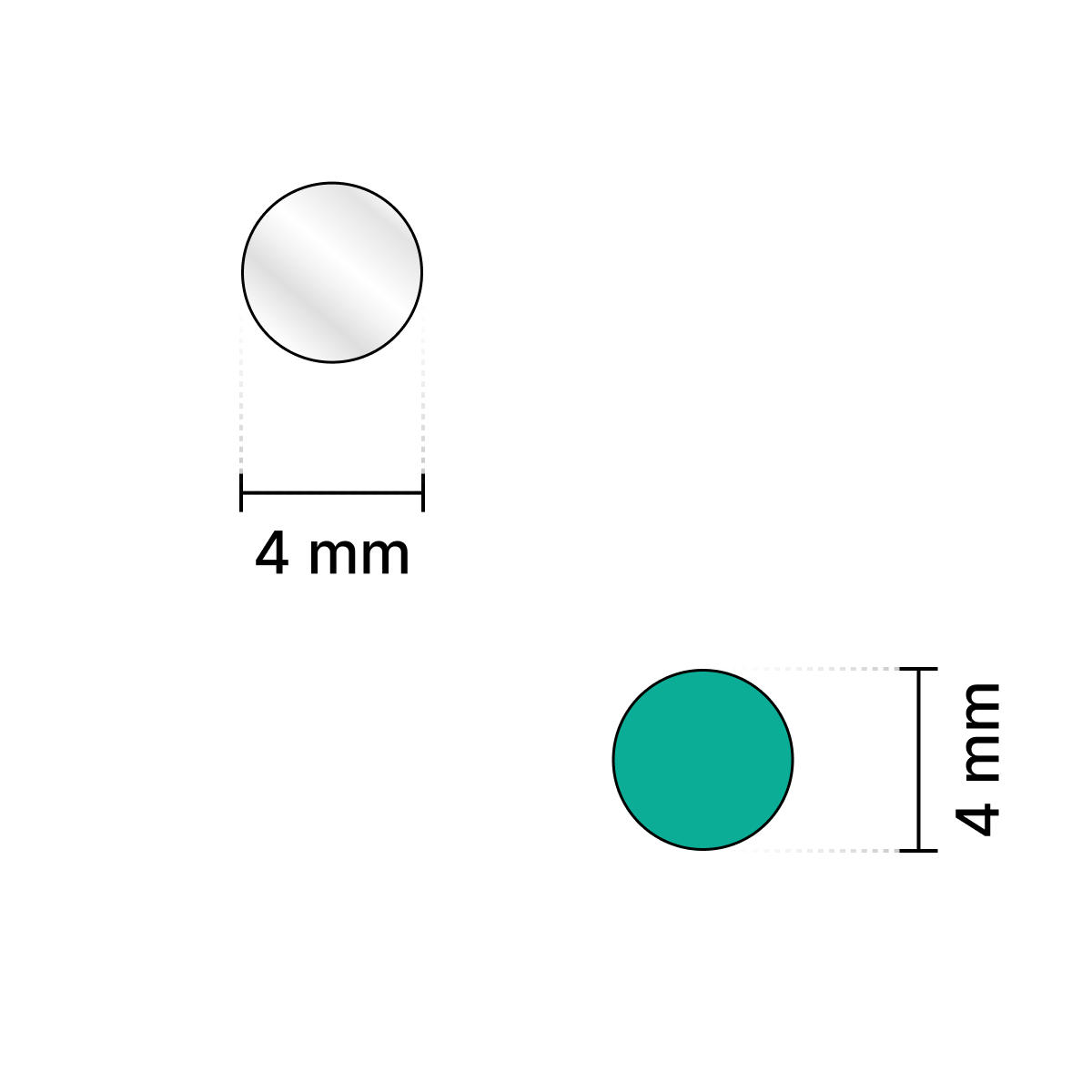 Silver Round Shape  Mirror