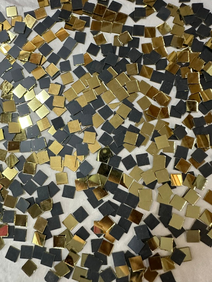 Golden Square Shape Mirror