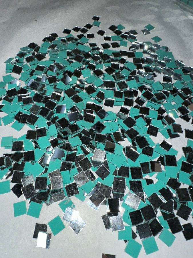 Silver Square Shape Mirror