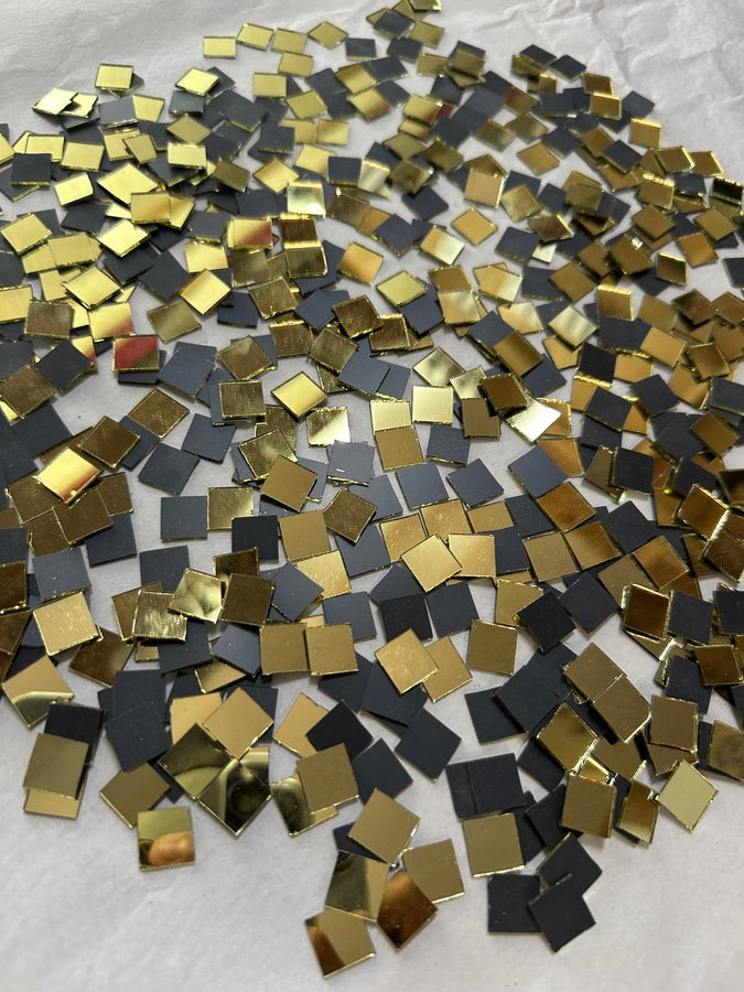 Golden Square Shape Mirror