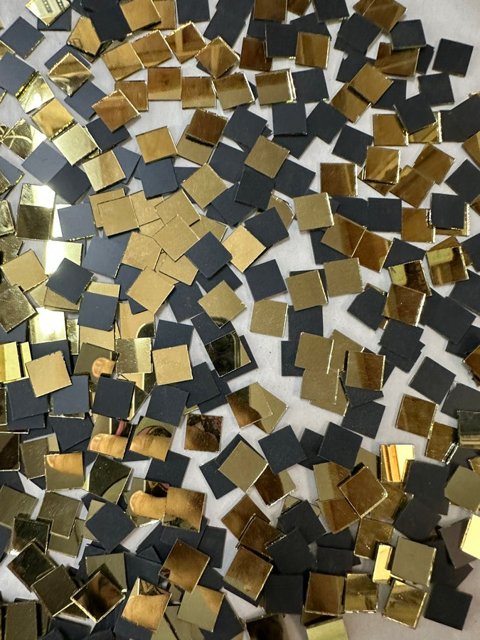 Golden Square Shape Mirror