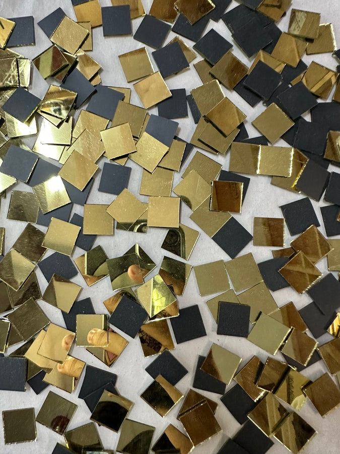 Golden Square Shape Mirror