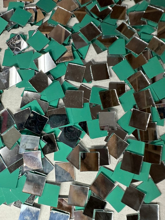 Silver Square Shape Mirror