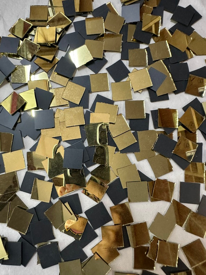 Golden Square Shape Mirror