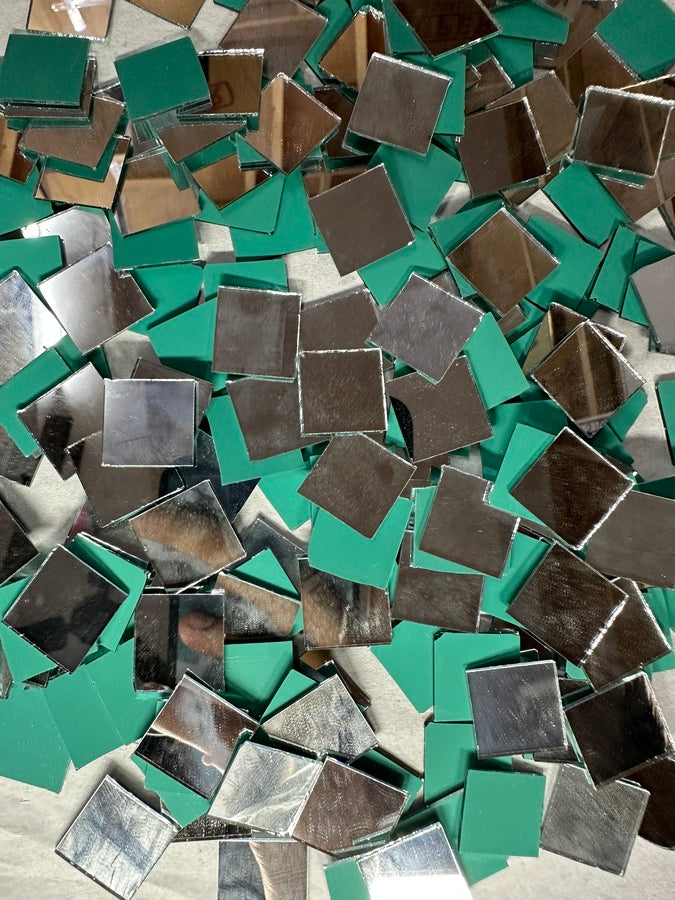 Silver Square Shape Mirror