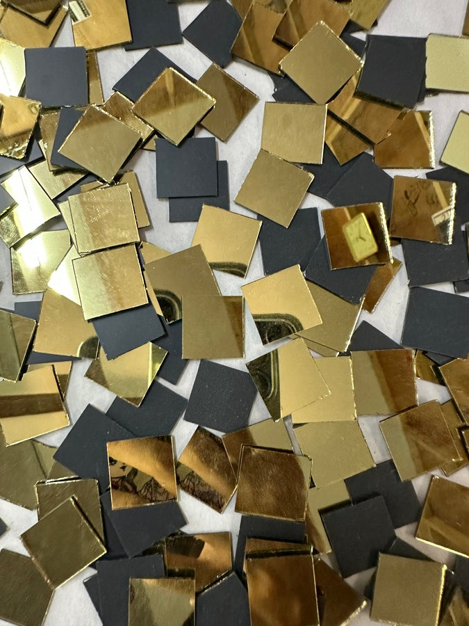 Golden Square Shape Mirror